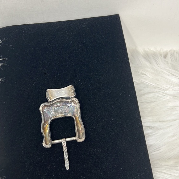 STEPHEN DWECK Signed STERLING SILVER BELT BUCKLE 108 grams - Picture 8 of 9